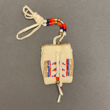 Phyllis Bearskin, Seneca/Cayuga & Chickasaw - Brain tanned leather handmade medicine bag   6/47