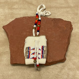 Phyllis Bearskin, Seneca/Cayuga & Chickasaw - Brain tanned leather handmade medicine bag   6/47
