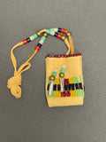 Phyllis Bearskin, Seneca/Cayuga &amp; Chickasaw - Brain tanned leather handmade medicine bag