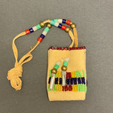 Phyllis Bearskin, Seneca/Cayuga &amp; Chickasaw - Brain tanned leather handmade medicine bag