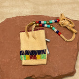 Phyllis Bearskin, Seneca/Cayuga &amp; Chickasaw - Brain tanned leather handmade medicine bag