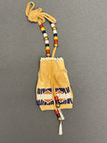 Phyllis Bearskin, Seneca/Cayuga & Chickasaw - Brain tanned leather handmade medicine bag