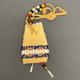 Phyllis Bearskin, Seneca/Cayuga & Chickasaw - Brain tanned leather handmade medicine bag
