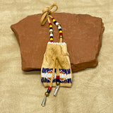 Phyllis Bearskin, Seneca/Cayuga & Chickasaw - Brain tanned leather handmade medicine bag