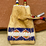 Phyllis Bearskin, Seneca/Cayuga & Chickasaw - Brain tanned leather handmade medicine bag