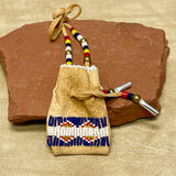 Phyllis Bearskin, Seneca/Cayuga & Chickasaw - Brain tanned leather handmade medicine bag