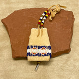 Phyllis Bearskin, Seneca/Cayuga & Chickasaw - Brain tanned leather handmade medicine bag
