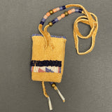 Phyllis Bearskin, Seneca/Cayuga & Chickasaw - Brain tanned handmade leather medicine bag  6/50