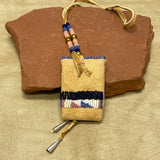 Phyllis Bearskin, Seneca/Cayuga & Chickasaw - Brain tanned handmade leather medicine bag  6/50