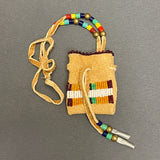 Phyllis Bearskin, Seneca/Cayuga & Chickasaw - Brain tanned Handmade Leather Medicine Bag     6/51