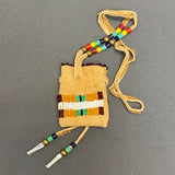 Phyllis Bearskin, Seneca/Cayuga & Chickasaw - Brain tanned Handmade Leather Medicine Bag     6/51