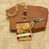 Phyllis Bearskin, Seneca/Cayuga & Chickasaw - Brain tanned Handmade Leather Medicine Bag     6/51