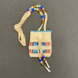 Phyllis Bearskin, Seneca/Cayuga & Chickasaw - Brain tanned leather handmade medicine bag