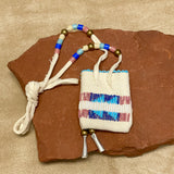 Phyllis Bearskin, Seneca/Cayuga & Chickasaw - Brain tanned leather handmade medicine bag