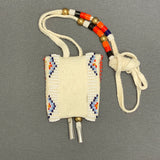 Phyllis Bearskin, Seneca/Cayuga & Chickasaw - Brain tanned leather handmade medicine bag   6/53