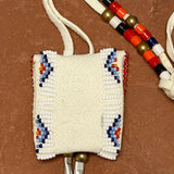 Phyllis Bearskin, Seneca/Cayuga & Chickasaw - Brain tanned leather handmade medicine bag   6/53