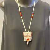 Phyllis Bearskin, Seneca/Cayuga & Chickasaw - Brain tanned leather handmade medicine bag   6/53