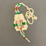 Phyllis Bearskin, Seneca/Cayuga & Chickasaw - Brain tanned leather handmade medicine bag   6/54