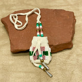 Phyllis Bearskin, Seneca/Cayuga & Chickasaw - Brain tanned leather handmade medicine bag   6/54