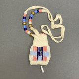 Phyllis Bearskin, Seneca/Cayuga & Chickasaw - Brain tanned leather handmade medicine bag   6/55