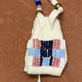 Phyllis Bearskin, Seneca/Cayuga & Chickasaw - Brain tanned leather handmade medicine bag   6/55