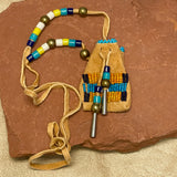 Phyllis Bearskin, Seneca/Cayuga & Chickasaw - Brain tanned leather handmade medicine bag   6/56