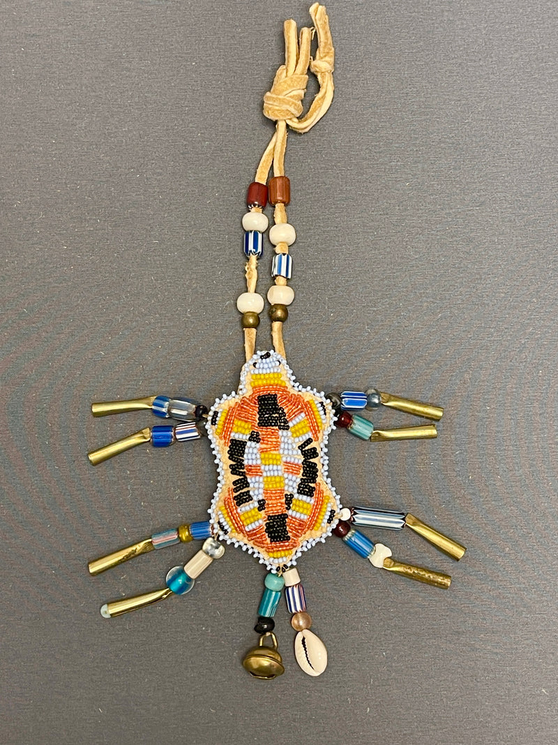 6/57 Beaded Turtle amulet by Seneca/Cayuga & Chickasaw artist, Phyllis Bearskin