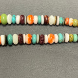 Mary Louise Tafoya, Kewa (Santo Domingo) Pueblo Mosaic Bird Pendant on Multi-Stone Beaded Necklace with Turquoise  (6/85)