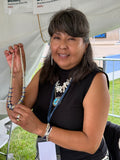 Veronica Benally, Contemporary Navajo Multi-stone Inlay Earrings with Sterling Silver and Denim Lapis    (6/64)