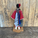 Charles Chief Eagle, Oglala Lakota Sioux handmade doll - Crow Woman's Elk Teeth design (GM563)