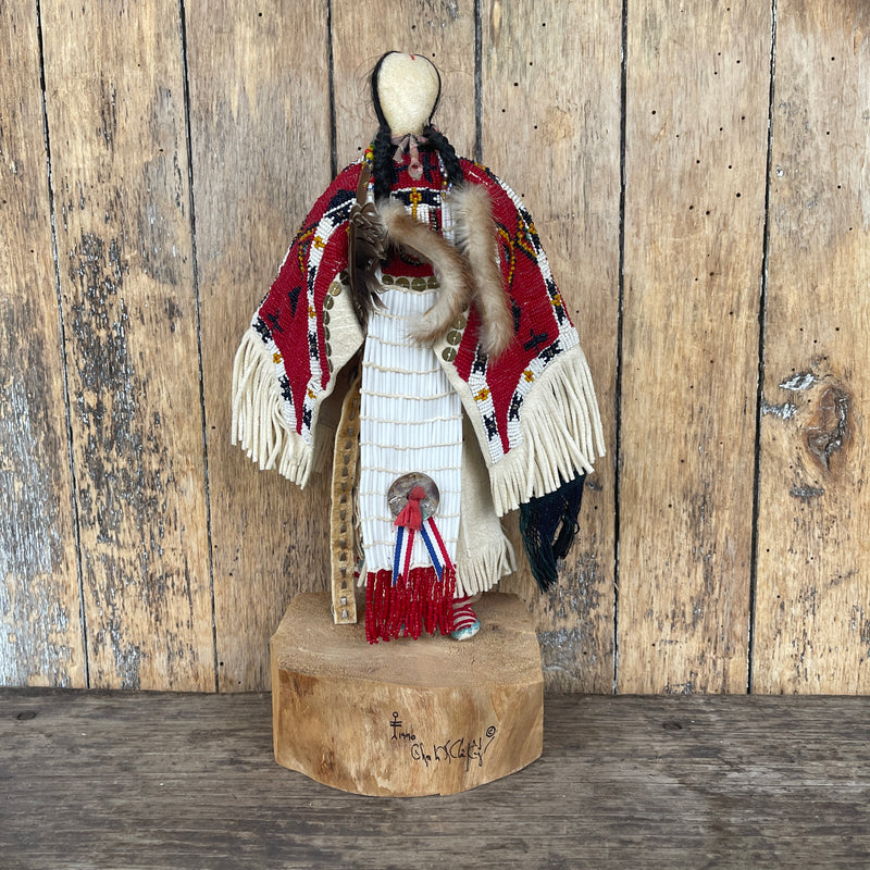 Charles Chief Eagle, Oglala Lakota Sioux handmade doll - Lakota Traditional dress design (TSG)