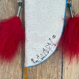 Charles Chief Eagle Patriotic Beaded Set-Knife Sheath and Mirror Bag, made in 1993   (GM135, GM247)