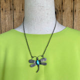 Genuine Navajo Sterling Silver Dragonfly Necklace (1/369)