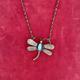 Genuine Navajo Sterling Silver Dragonfly Necklace (1/369)