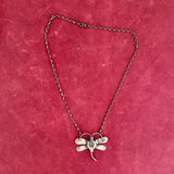 Genuine Navajo Sterling Silver Dragonfly Necklace (1/369)