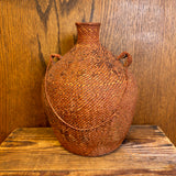 Paiute Pitch-Covered Water Jar with Woven Handles and Hanging String  (NLC13)