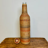 Antique Northwest Coast Basket-Covered Glass Bottle 1940s (NLC15)