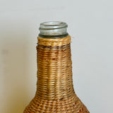 Antique Northwest Coast Basket-Covered Glass Bottle 1940s (NLC15)