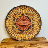 Vintage Hopi Plaque Basket with "Looking Down" Design, ca. 1940s  (NLC18)