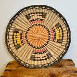 Vintage Hopi Plaque Basket with Red Beard Katsina Design, ca. 1940s  (NLC19)