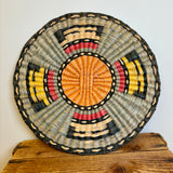 Vintage Hopi Plaque Basket with Red Beard Katsina Design, ca. 1940s  (NLC19)