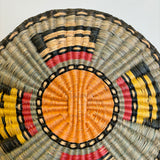 Vintage Hopi Plaque Basket with Red Beard Katsina Design, ca. 1940s  (NLC19)