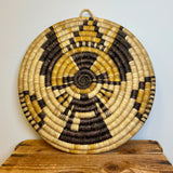 Antique Hopi Coiled Plaque Basket with Crow Mother Design, ca. 1928  (NLC23)