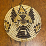 Antique Hopi Coiled Plaque Basket with Crow Mother Design, ca. 1928  (NLC23)