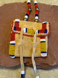 Phyllis Bearskin, Seneca/Cayuga &amp; Chickasaw - Brain tanned leather handmade medicine bag