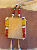 Phyllis Bearskin, Seneca/Cayuga &amp; Chickasaw - Brain tanned leather handmade medicine bag