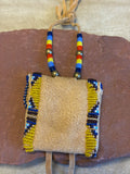 Phyllis Bearskin, Seneca/Cayuga &amp; Chickasaw - Brain tanned leather handmade medicine bag