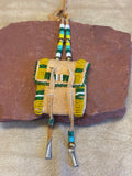 Phyllis Bearskin, Seneca/Cayuga & Chickasaw - Brain tanned leather handmade medicine bag