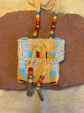 Phyllis Bearskin, Seneca/Cayuga & Chickasaw - Brain tanned leather handmade medicine bag
