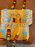 Phyllis Bearskin, Seneca/Cayuga & Chickasaw - Brain tanned leather handmade medicine bag